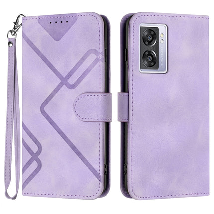 Line Pattern Skin Feel Leather Phone Case, For Realme 10 Pro, For Realme 10 Pro+, For Realme 10 4G, For Realme V23