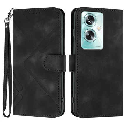 Line Pattern Skin Feel Leather Phone Case, For Realme 7 / Narzo 20 Pro, For Realme 7 Pro, For OPPO A79 5G