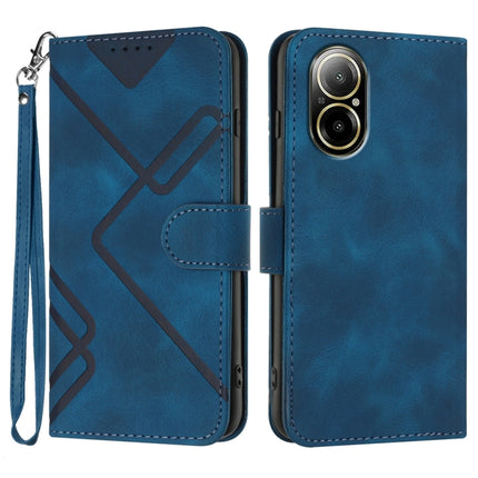 Line Pattern Skin Feel Leather Phone Case, For Realme GT 6 / GT 6T, For Realme C63 / C61 Global, For Realme  12 Lite / C67 4G Global, For Realme GT5 Pro