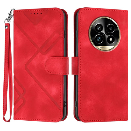 Line Pattern Skin Feel Leather Phone Case, For Realme GT7 Pro, For Realme 13 Pro / 13 Pro+ Global, For Realme GT 6 / GT 6T, For Realme C63 / C61 Global