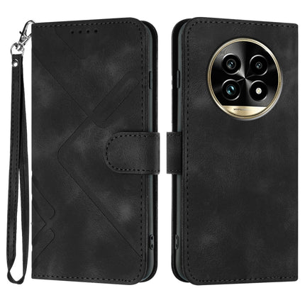 Line Pattern Skin Feel Leather Phone Case, For Realme GT7 Pro, For Realme 13 Pro / 13 Pro+ Global, For Realme GT 6 / GT 6T, For Realme C63 / C61 Global