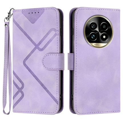 Line Pattern Skin Feel Leather Phone Case, For Realme GT7 Pro, For Realme 13 Pro / 13 Pro+ Global, For Realme GT 6 / GT 6T, For Realme C63 / C61 Global