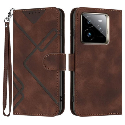 Line Pattern Skin Feel Leather Phone Case, For Realme GT7 Pro, For Realme 13 Pro / 13 Pro+ Global, For Realme GT 6 / GT 6T, For Realme C63 / C61 Global