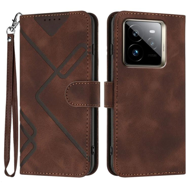 Line Pattern Skin Feel Leather Phone Case, For Realme GT7 Pro, For Realme 13 Pro / 13 Pro+ Global, For Realme GT 6 / GT 6T, For Realme C63 / C61 Global