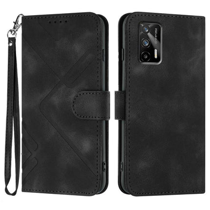 Line Pattern Skin Feel Leather Phone Case, For Realme GT 5G / GT Neo, For Realme C15/C12/Narzo 20/7i Global, For Realme 7 / Narzo 20 Pro, For Realme 7 Pro