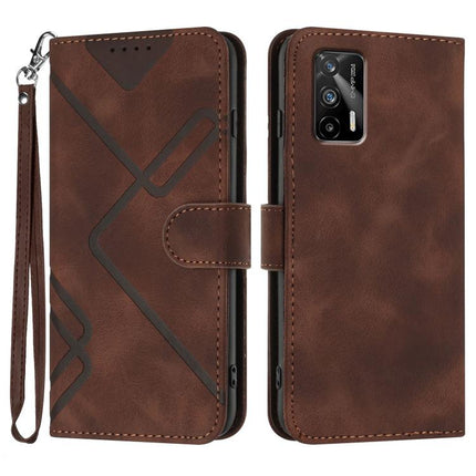 Line Pattern Skin Feel Leather Phone Case, For Realme GT 5G / GT Neo, For Realme C15/C12/Narzo 20/7i Global, For Realme 7 / Narzo 20 Pro, For Realme 7 Pro