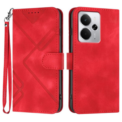 Line Pattern Skin Feel Leather Phone Case, For Realme C71 India, For Realme 15 5G / Realme 15 Pro 5G, For Realme GT 7 India, For Realme 14 / P3 5G Global