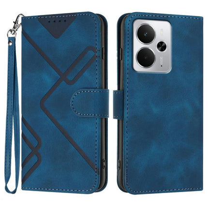 Line Pattern Skin Feel Leather Phone Case, For Realme C71 India, For Realme 15 5G / Realme 15 Pro 5G, For Realme GT 7 India, For Realme 14 / P3 5G Global