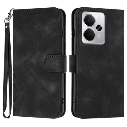 Line Pattern Skin Feel Leather Phone Case, For Realme C71 India, For Realme 15 5G / Realme 15 Pro 5G, For Realme GT 7 India, For Realme 14 / P3 5G Global