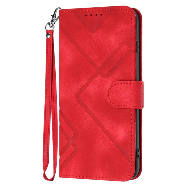 Line Pattern Skin Feel Leather Phone Case, For Realme P3 Ultra 5G, For Realme P3 Pro, For Realme 14 Pro+, For Realme 14 Pro