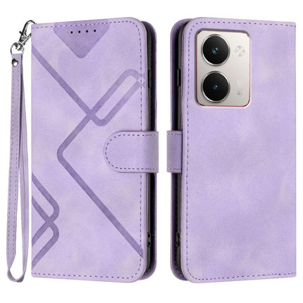 Line Pattern Skin Feel Leather Phone Case, For Realme P3 Ultra 5G, For Realme P3 Pro, For Realme 14 Pro+, For Realme 14 Pro