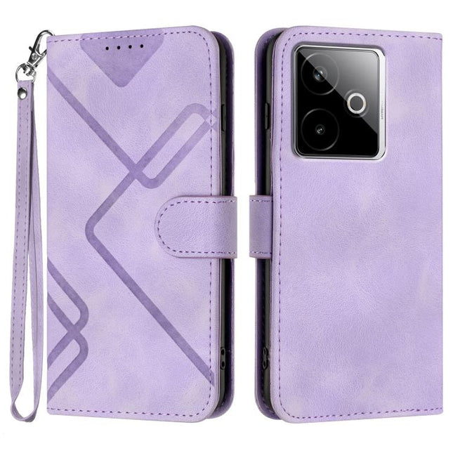 Line Pattern Skin Feel Leather Phone Case, For Realme GT 7 India, For Realme 14 / P3 5G Global, For Realme P3 Ultra 5G, For Realme P3 Pro