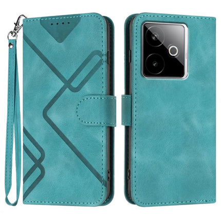 Line Pattern Skin Feel Leather Phone Case, For Realme C71 India, For Realme 15 5G / Realme 15 Pro 5G, For Realme GT 7 India, For Realme 14 / P3 5G Global