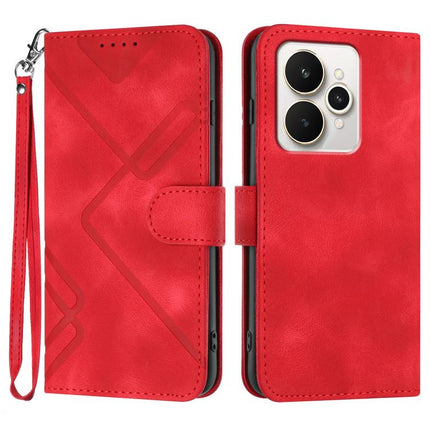 Line Pattern Skin Feel Leather Phone Case, For Realme C71 India, For Realme 15 5G / Realme 15 Pro 5G, For Realme GT 7 India, For Realme 14 / P3 5G Global