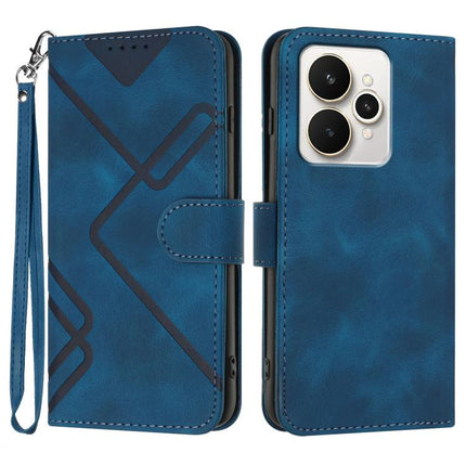 Line Pattern Skin Feel Leather Phone Case, For Realme C71 India, For Realme 15 5G / Realme 15 Pro 5G, For Realme GT 7 India, For Realme 14 / P3 5G Global