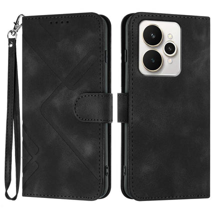Line Pattern Skin Feel Leather Phone Case, For Realme C71 India, For Realme 15 5G / Realme 15 Pro 5G, For Realme GT 7 India, For Realme 14 / P3 5G Global