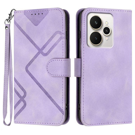 Line Pattern Skin Feel Leather Phone Case, For Realme C71 India, For Realme 15 5G / Realme 15 Pro 5G, For Realme GT 7 India, For Realme 14 / P3 5G Global