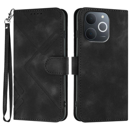 Line Pattern Skin Feel Leather Phone Case, For Realme C71 India, For Realme 15 5G / Realme 15 Pro 5G, For Realme GT 7 India, For Realme 14 / P3 5G Global