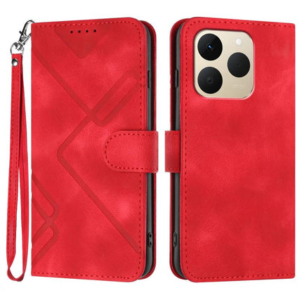Line Pattern Skin Feel Leather Phone Case, For Realme 15x 5G India / Realme C85 5G, For Realme P4 Pro 5G, For Realme P4 5G, For Realme 15T 5G