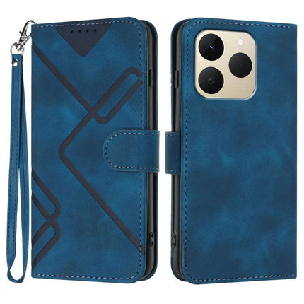Line Pattern Skin Feel Leather Phone Case, For Realme 15x 5G India / Realme C85 5G, For Realme P4 Pro 5G, For Realme P4 5G, For Realme 15T 5G