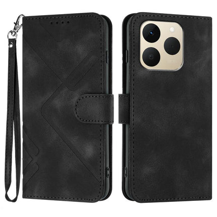 Line Pattern Skin Feel Leather Phone Case, For Realme 15x 5G India / Realme C85 5G, For Realme P4 Pro 5G, For Realme P4 5G, For Realme 15T 5G