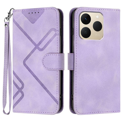 Line Pattern Skin Feel Leather Phone Case, For Realme 15x 5G India / Realme C85 5G, For Realme P4 Pro 5G, For Realme P4 5G, For Realme 15T 5G