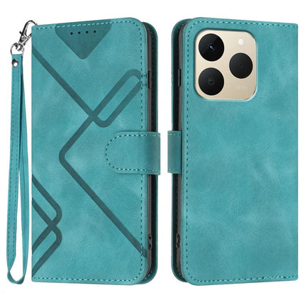 Line Pattern Skin Feel Leather Phone Case, For Realme 15x 5G India / Realme C85 5G, For Realme P4 Pro 5G, For Realme P4 5G, For Realme 15T 5G