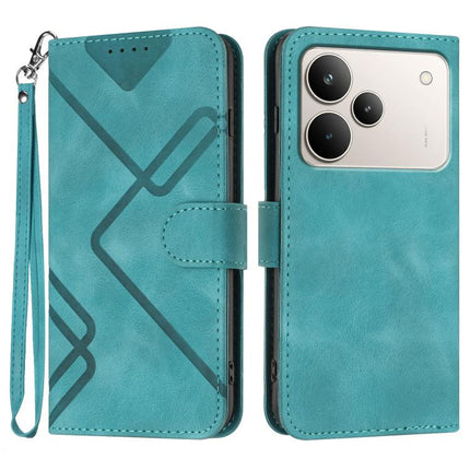 Line Pattern Skin Feel Leather Phone Case, For Realme 15x 5G India / Realme C85 5G, For Realme P4 Pro 5G, For Realme P4 5G, For Realme 15T 5G