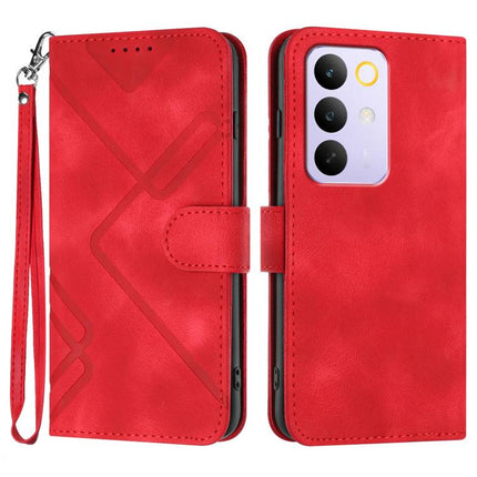 Line Pattern Skin Feel Leather Phone Case, For Realme 15x 5G India / Realme C85 5G, For Realme P4 Pro 5G, For Realme P4 5G, For Realme 15T 5G