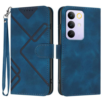 Line Pattern Skin Feel Leather Phone Case, For Realme 15x 5G India / Realme C85 5G, For Realme P4 Pro 5G, For Realme P4 5G, For Realme 15T 5G