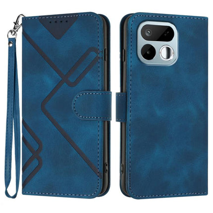 Line Pattern Skin Feel Leather Phone Case, For Realme 16T 5G, For Realme C100 4G, For Realme 15x 5G India / Realme C85 5G, For Realme P4 Pro 5G