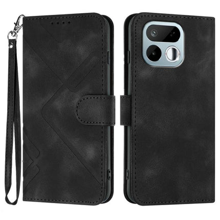 Line Pattern Skin Feel Leather Phone Case, For Realme 16T 5G, For Realme C100 4G, For Realme 15x 5G India / Realme C85 5G, For Realme P4 Pro 5G