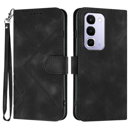 Line Pattern Skin Feel Leather Phone Case, For Realme 16T 5G, For Realme C100 4G, For Realme 15x 5G India / Realme C85 5G, For Realme P4 Pro 5G