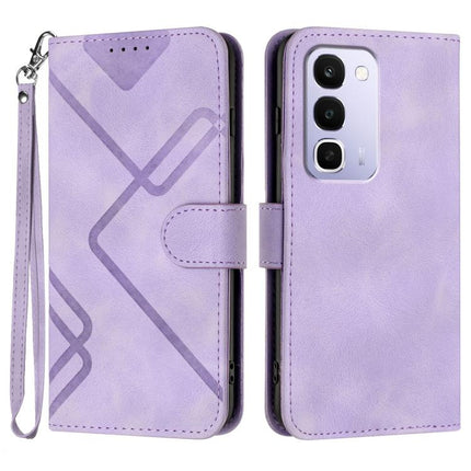 Line Pattern Skin Feel Leather Phone Case, For Realme 16T 5G, For Realme C100 4G, For Realme 15x 5G India / Realme C85 5G, For Realme P4 Pro 5G