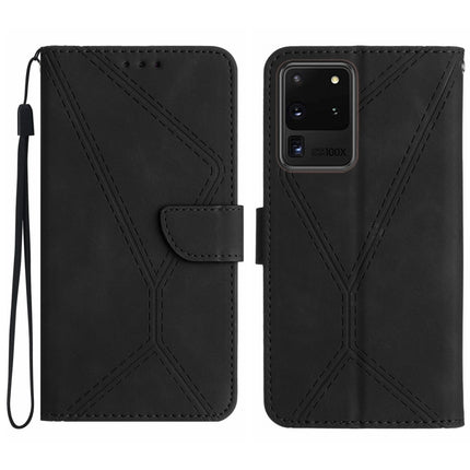 Stitching Embossed Leather Phone Case, For Samsung Galaxy S21 Ultra 5G, For Samsung Galaxy S20, For Samsung Galaxy S20+, For Samsung Galaxy S20 Ultra