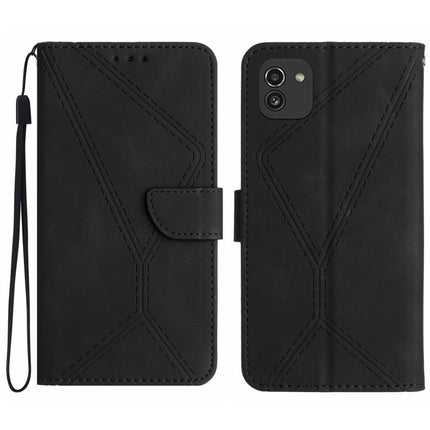 Stitching Embossed Leather Phone Case, For Samsung Galaxy Note20 Ultra, For Samsung Galaxy Note10+, For Samsung Galaxy A03 164mm, For Samsung Galaxy A03 166mm