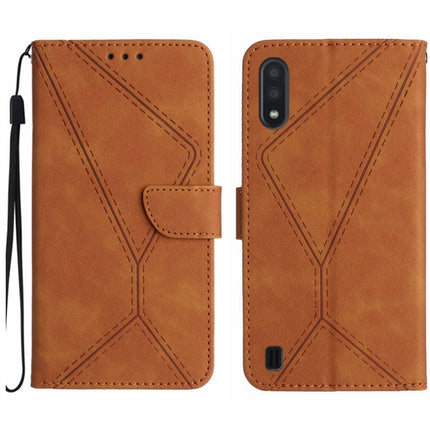 Stitching Embossed Leather Phone Case, For Samsung Galaxy A03s 165.8mm, For Samsung Galaxy A03s 166mm, For Samsung Galaxy A04e / M04 4G, For Samsung Galaxy A10 / M10