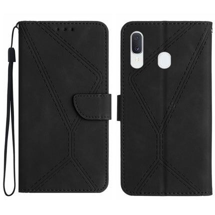 Stitching Embossed Leather Phone Case, For Samsung Galaxy A20 / A30, For Samsung Galaxy A20e / A10e, For Samsung Galaxy A22 4G, For Samsung Galaxy A22 5G