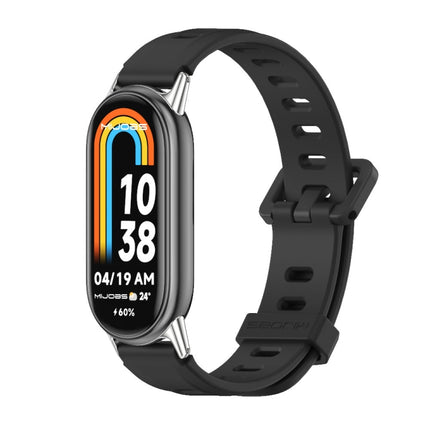 Mijobs Flat Hole Breathable Silicone Watch Band, For Xiaomi Smart Band 10 / 9 / 8