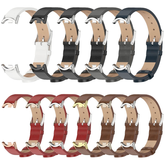 Mijobs Microfiber PU Leather Watch Band, For Xiaomi Mi Band 8 / 9 / 9 NFC
