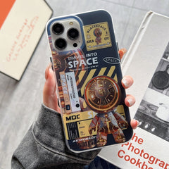 Dual-side IMD Astronaut Frosted Phone Case, For iPhone 14, For iPhone 14 Plus, For iPhone 14 Pro, For iPhone 14 Pro Max, For iPhone 13, For iPhone 13 Pro, For iPhone 13 Pro Max, For iPhone 12, For iPhone 12 Pro, For iPhone 12 Pro Max, For iPhone 11