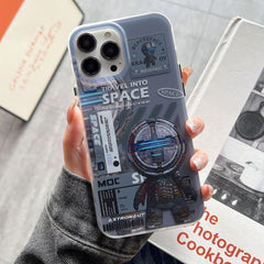 Dual-side IMD Astronaut Frosted Phone Case, For iPhone 14, For iPhone 14 Plus, For iPhone 14 Pro, For iPhone 14 Pro Max, For iPhone 13, For iPhone 13 Pro, For iPhone 13 Pro Max, For iPhone 12, For iPhone 12 Pro, For iPhone 12 Pro Max, For iPhone 11