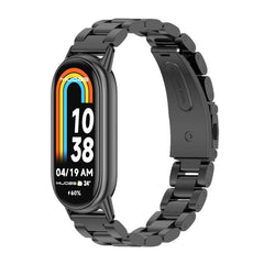 Mijobs Three Bead Stainless Steel Watch Band, For Xiaomi Mi Band 8 / 9 / 9 NFC