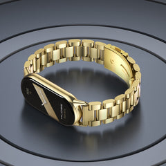 Mijobs Three Bead Stainless Steel Watch Band, For Xiaomi Mi Band 8 / 9 / 9 NFC