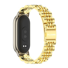 Mijobs Seven Bead Stainless Steel Watch Band, For Xiaomi Mi Band 8 / 9 / 9 NFC