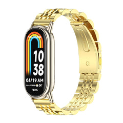 Mijobs Seven Bead Stainless Steel Watch Band, For Xiaomi Mi Band 8 / 9 / 9 NFC