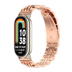 Mijobs Seven Bead Stainless Steel Watch Band, For Xiaomi Mi Band 8 / 9 / 9 NFC