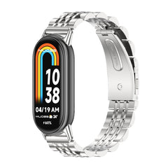 Mijobs Seven Bead Stainless Steel Watch Band, For Xiaomi Mi Band 8 / 9 / 9 NFC