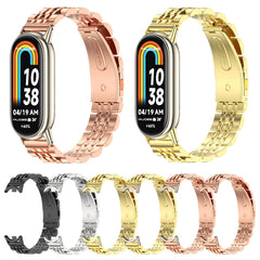 Mijobs Seven Bead Stainless Steel Watch Band, For Xiaomi Mi Band 8 / 9 / 9 NFC