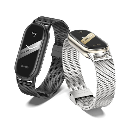 Mijobs Milan Buckle Metal Stainless Steel Watch Band, For Xiaomi Mi Band 8 / 9 / 9 NFC